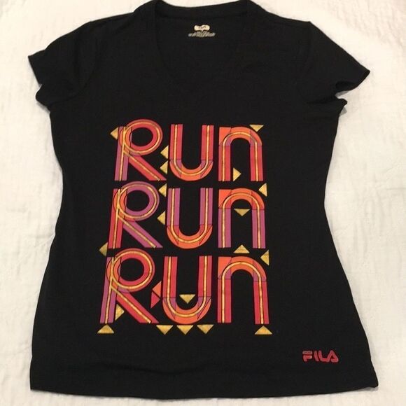 Fila sport run run run cap Sleeve shirt - Picture 1 of 5